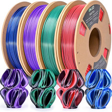 OVV3D PLA 3D Printer Filament Bundle 250G X 4 Spools, Silk PLA Filament | Silk D picture