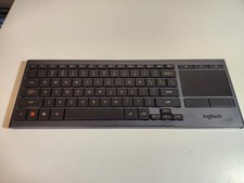 Logitech K830 Illuminated Wireless Keyboard Touchpad Bluetooth Tested Works picture