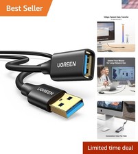 Durable USB 3.0 Male to Female Extension Cable - 6 Feet of Versatile Use picture
