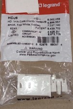Legrand HDJ6 HD Jack, Cat, Clarity, T568A/B 8POS, Fog White picture