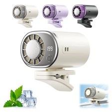 LONNIY 2026 New Car Clip on Air Conditioner Fan with LED Mini, White picture