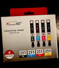 Genuine Canon CLI-251 Black Cyan Magenta Yellow Ink Cartridge Multi-Pack Set picture