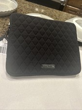 Vera Bradley Black Quilted Small Laptop/tablet Holder Approx  11”x8” Padded NEW picture