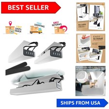 Elegant 17-Inch Under Desk Cable Management Tray - 2-Pack, No-Screw Design picture