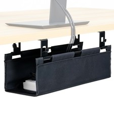 VIVO 16” Black Screw-on Fabric Cable Power Strip Management Tray picture