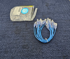 (QTY 10) MONOPRICE  15150 Cat6A, 10G SlimRun 1FT ETHERNET PATCH CABLE BLUE picture