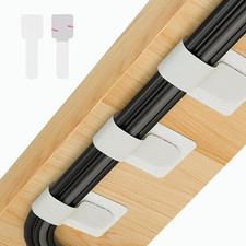 Sujetador de Cables Kit de 50 Pzs Organizador Adhesivo para Cables TV PC Blanco picture