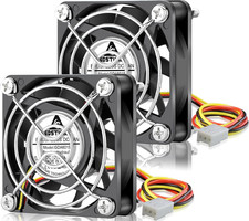 60mm x 15mm Fan 3 Pin 12V DC Brushless Quiet Slim PC Cooling 2-Pack | for Printe picture