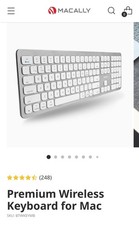 Macally Quick Switch Bluetooth Keyboard Mac/iPad/iPhone, Silver BTWKEYMB picture