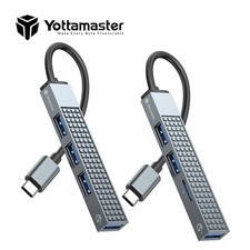 Yottamaster USB 3.0 Hub 4-Port Adapter Charger Data SLIM TF For PC Mac Laptop picture