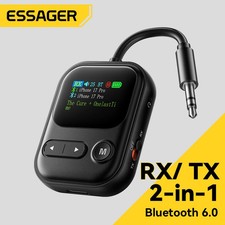 Essager Bluetooth 6.0 Audio Receiver/Transmitter With Mic 3.5mm Jack LCD Display picture