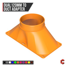 Dual 120mm Fan Duct Adapter 3 4 5 Inch 75 100 125mm PC Exhaust Sim Racing picture