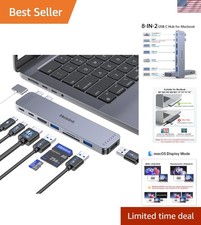 Ultimate USB C Hub Adapter for MacBook Pro/Air - 8 Ports, 4K HDMI & Thunderbolt picture