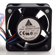 Delta EFB0412VHD 4020 DC12V 0.18A 4CM 3-Wire Dual Ball Cooling Fan picture
