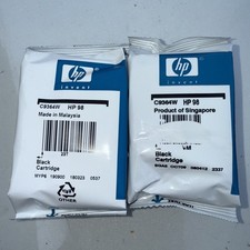 2 Pk Genuine HP 98 Black Ink Cartridge Photosmart 2570 8030 8038 8049 8053 D5160 picture