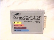 1 USED ALLIED TELESYS CENTRECOM TWISTED PAIR TRANSCEIVER AT-210T 10BASET MAU picture
