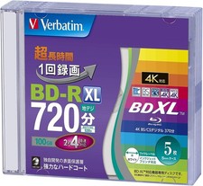 Verbatim blu-ray BD-R XL 100GB 5 disc VBR520YP5V2 From Japan picture