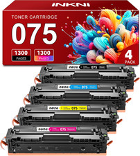 4-Pack Toner Cartridge Black Cyan Magenta Yellow 075 Canon BN Compatible InkNI picture