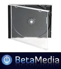 50 x Jewel CD Cases with Black Tray Single Disc - Australian Standard Size case picture