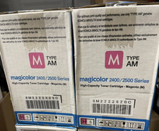 2 pc Genuine KONICA MINOLTA MAGICOLOR 2400W 2480mf Magenta Toner H/Y 1710587-006 picture
