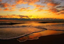 TROPICAL BEACH OCEAN SUNSET MOUSE PAD  9 X 7  picture