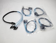 LOT OF 5 - SFF8087-BOC SFF-8087 TO SATA x4 MINI SAS 1.6FT FORWARD BREAKOUT CABLE picture