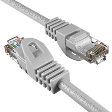 25 pcs 10ft Cat6 Patch Cord Cable Ethernet Internet Network LAN RJ45 UTP Grey picture