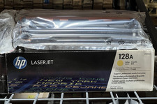HP 128A CE322A  Toner Cartridge -Yellow-Worn Box picture