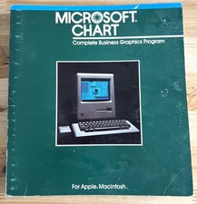 1984 Microsoft CHART Business Graphics Program MANUAL Only, RARE Macintosh 128K picture