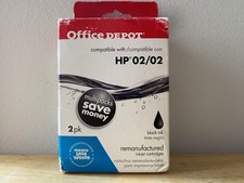 Office Depot HP 02 Black Ink Cartridge 2 Pk Office Depot 565-839 For Photosmart picture