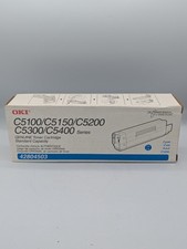 OKI Cyan Type C6 Genuine Toner Cartridge 42804503 C5100 C5150 C5200 C5300 C5400 picture