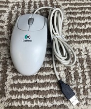 Logitech M-BJ58 USB Wired Optical Wheel Mouse White P/N 830524-0000 picture