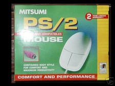 Mitsumi Brand  PS/2 Mouse For IBM PC Computers Contoured Body Style  NEW in  BOX picture