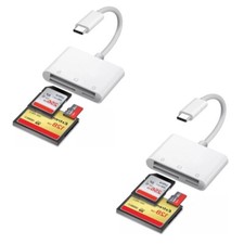 FLEAVER 2PACK USB C to SD CF Card Reader for iPad Pro/Macbook Support CF/SD/TF picture