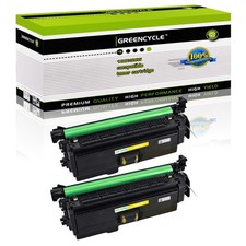2× CE262A Yellow Toner for HP Color LaserJet Enterprise CP4520 CP4525xh CP4525dn picture