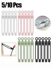 Reusable Silicone Cable Ties Cord Organizer Strap & Storage Bag picture