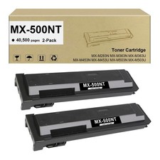 Compatible Sharp MX-500NT MX500NT Black Toner Cartridge, 2 Packs of Black ी picture