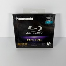 Panasonic BD-RE 25GB Blu-Ray Rewritable Disc 3-pack - New Sealed Full HD Media picture
