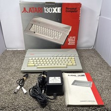 Atari XE  130xe Computer NTSC with Power Supply and RF cable -  Tested picture