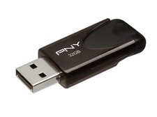 PNY 32GB Attaché 4 USB 2.0 Flash Drive Portable Storage Black picture