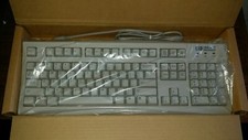 Vintage HP Terminal Keyboard SK-2502 Wired PS2 White C4732-60201 Hewlett Packard picture