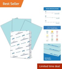 Sustainable 20 lb Blue Printer Paper - 500 Sheets, 8.5x11, Smooth & High Quality picture