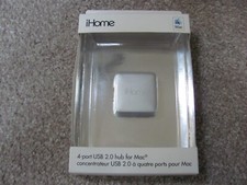 Brand New iHome Hi-Speed 4-Port USB 2.0 Hub for Mac & PC (IMAC-U100W) White picture