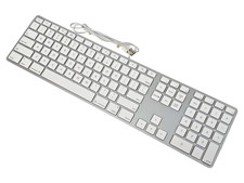 Apple A1243 Aluminum Wired Keyboard MB110LL/A🚀Full Size, Slim, Mac, Genuine OEM picture