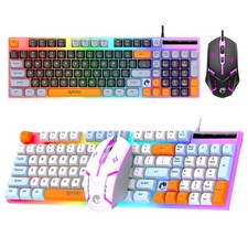 Wired LED RGB Gaming Keyboard & Mouse Combo, Mechanical Feeling, 98 Key picture