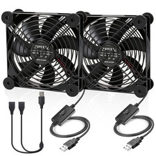 Quiet Dual 120mm USB Fan 5V with USB Extension Cable Dual Bearings Cooling Fa... picture