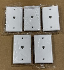 5-Pack, Newhouse Hardware 1-Port Telephone Jack Wall Plate, PHP-WH-05 White New picture