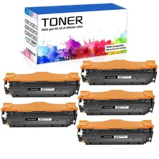 5 PACK - BLACK CE410A 305A Toner for HP LaserJet Pro 400 Color MFP M475dw M451dw picture