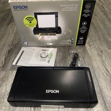 Epson WF-100 B581A Portable wireless Mobile Printer Tested No A/C Power Adapter picture
