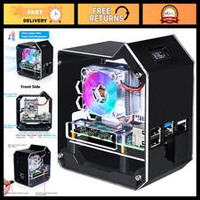 Mini Tower NAS Kit for Raspberry Pi 4, PWM RGB Fan, M.2 SSD Expansion, GPIO 1-2 picture